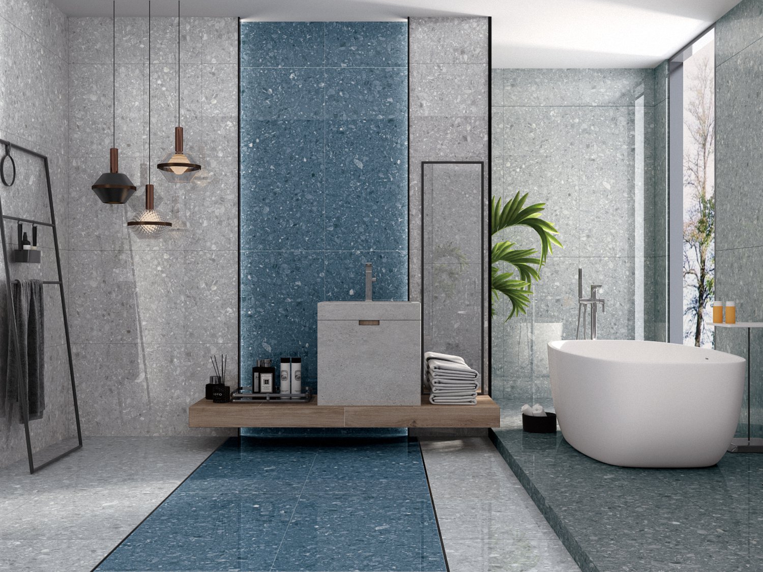Floor Marble 600*1200MM Porcelain tile Wall tiles Floor Blue