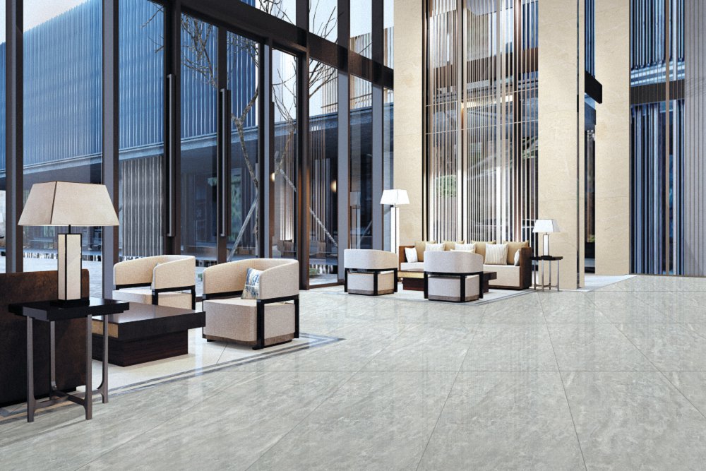 Floor Tiles Wall 60x120cm Grey Full Body Marble Foshan 