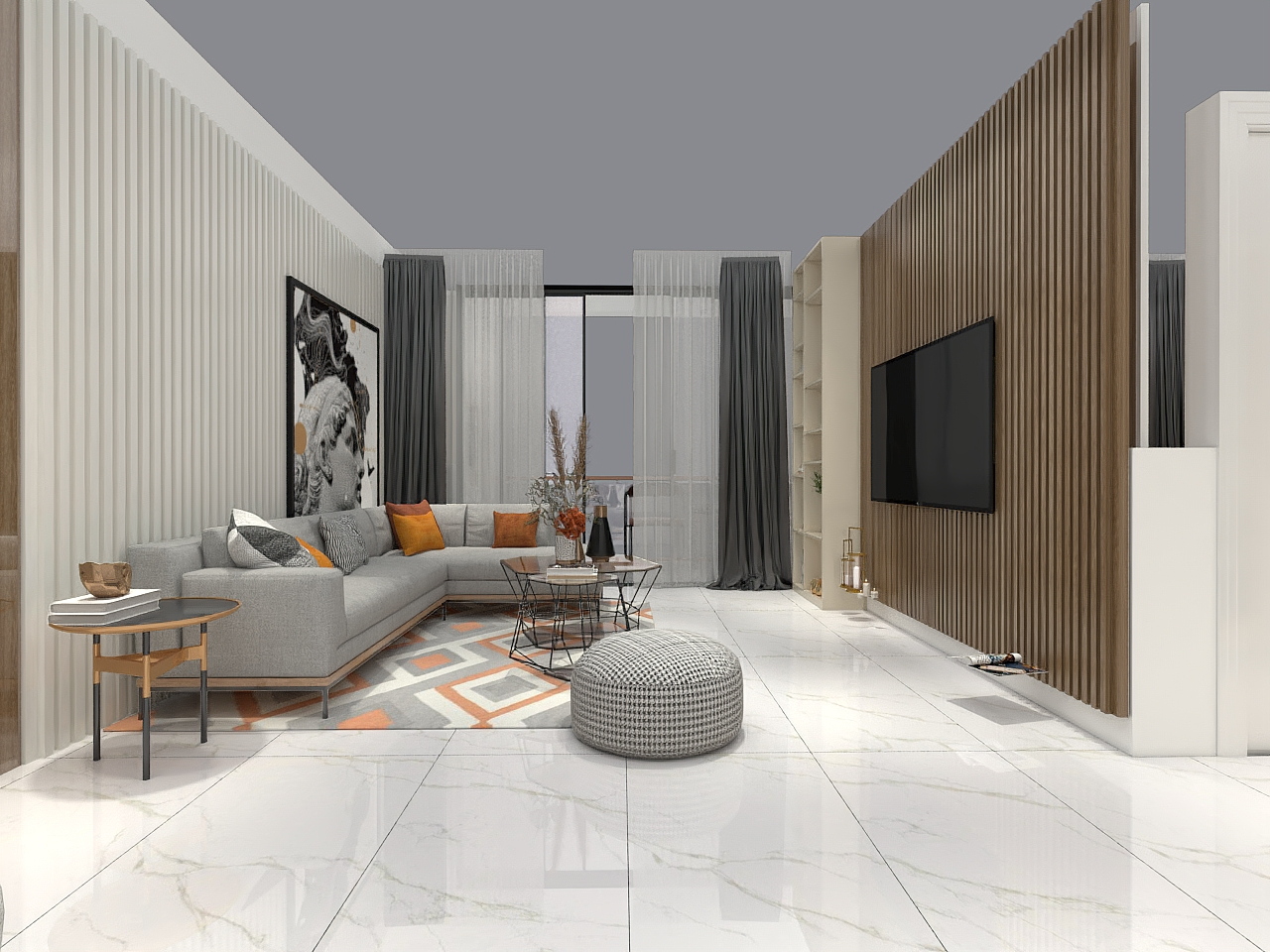 FATONG 600x1200mm White Marble Porcelain Tiles
