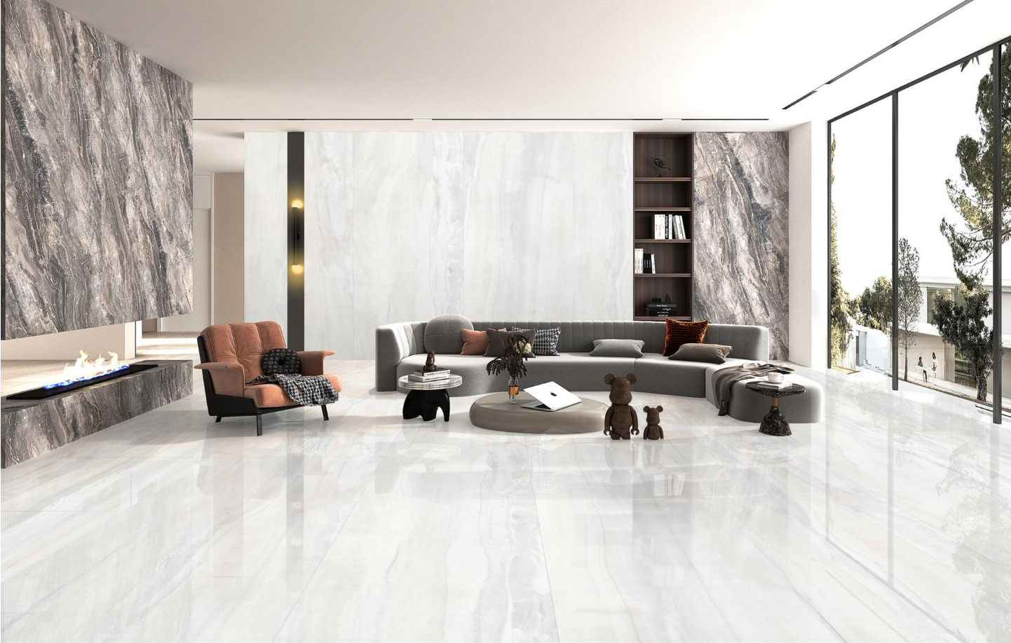 Glacier White Sintered Stone Big Slab Tile