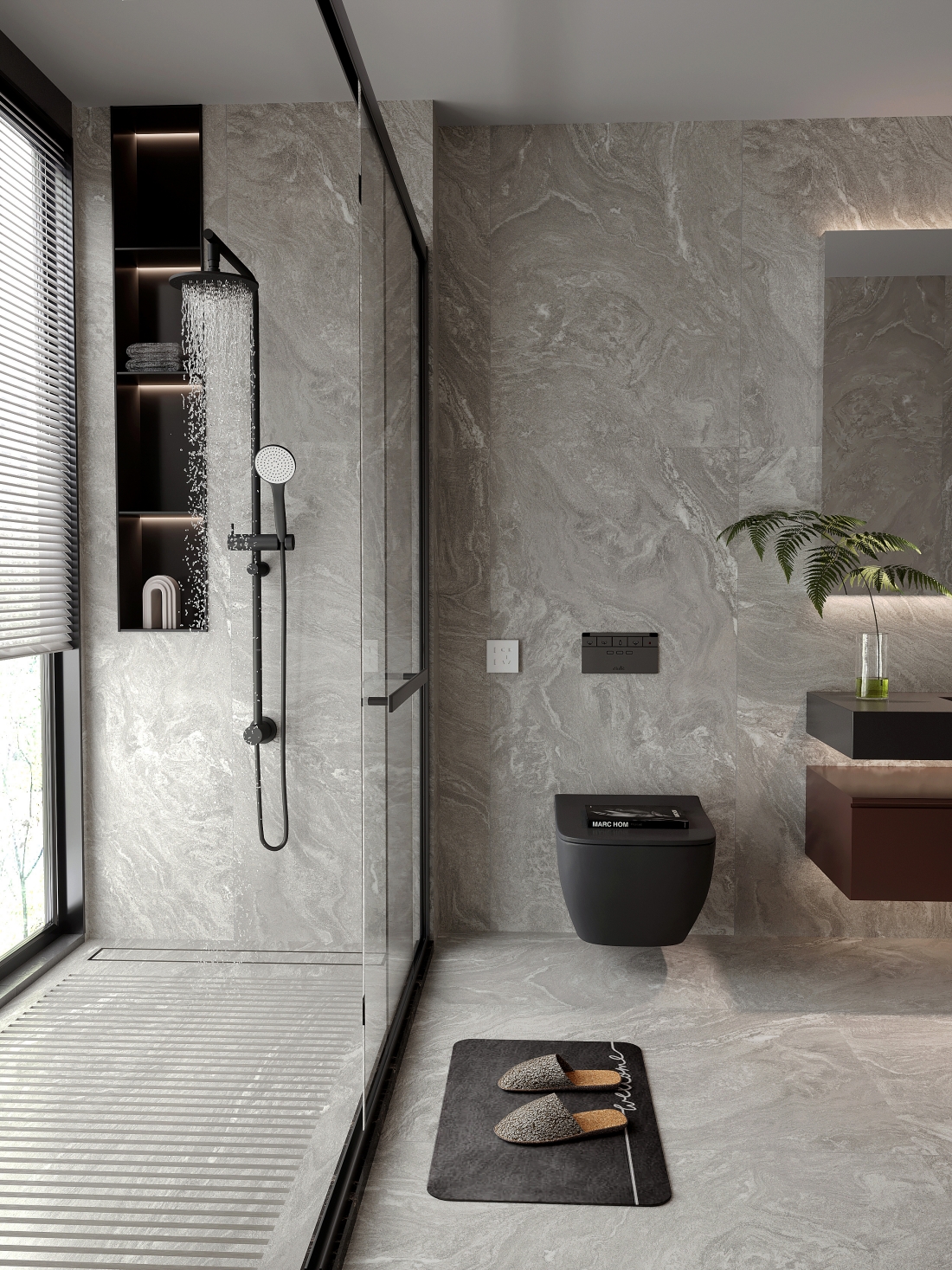 China Factory Rustic porcelain Tile Grey Ceramics