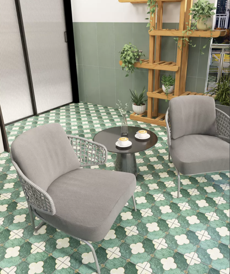 Small Pattern Tile Balcony Ceramics