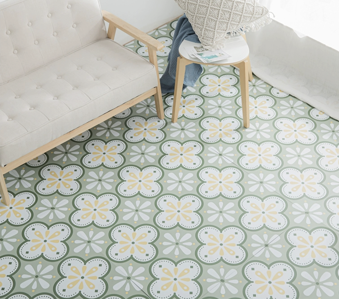 Small Pattern Tile Living Room Flower Ceramics