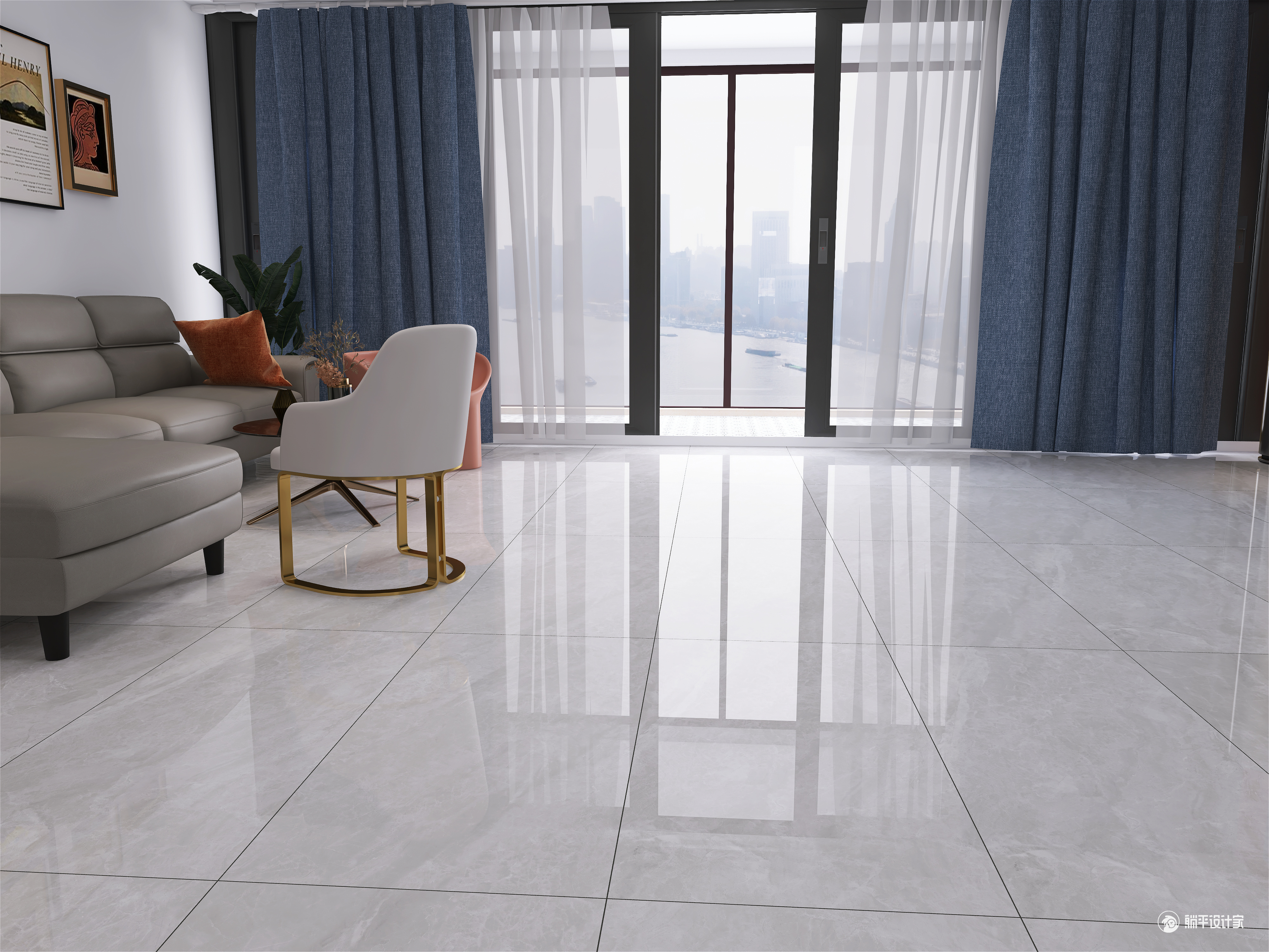 Floor Tiles 60x120cm Wall Grey Full Body Marble Foshan